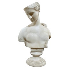 20th Century Swedish Marble Bust of Psyche, Attributed to Carin Nilson