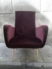 Pair of 60´s Italian  Zanuso Style Armchairs