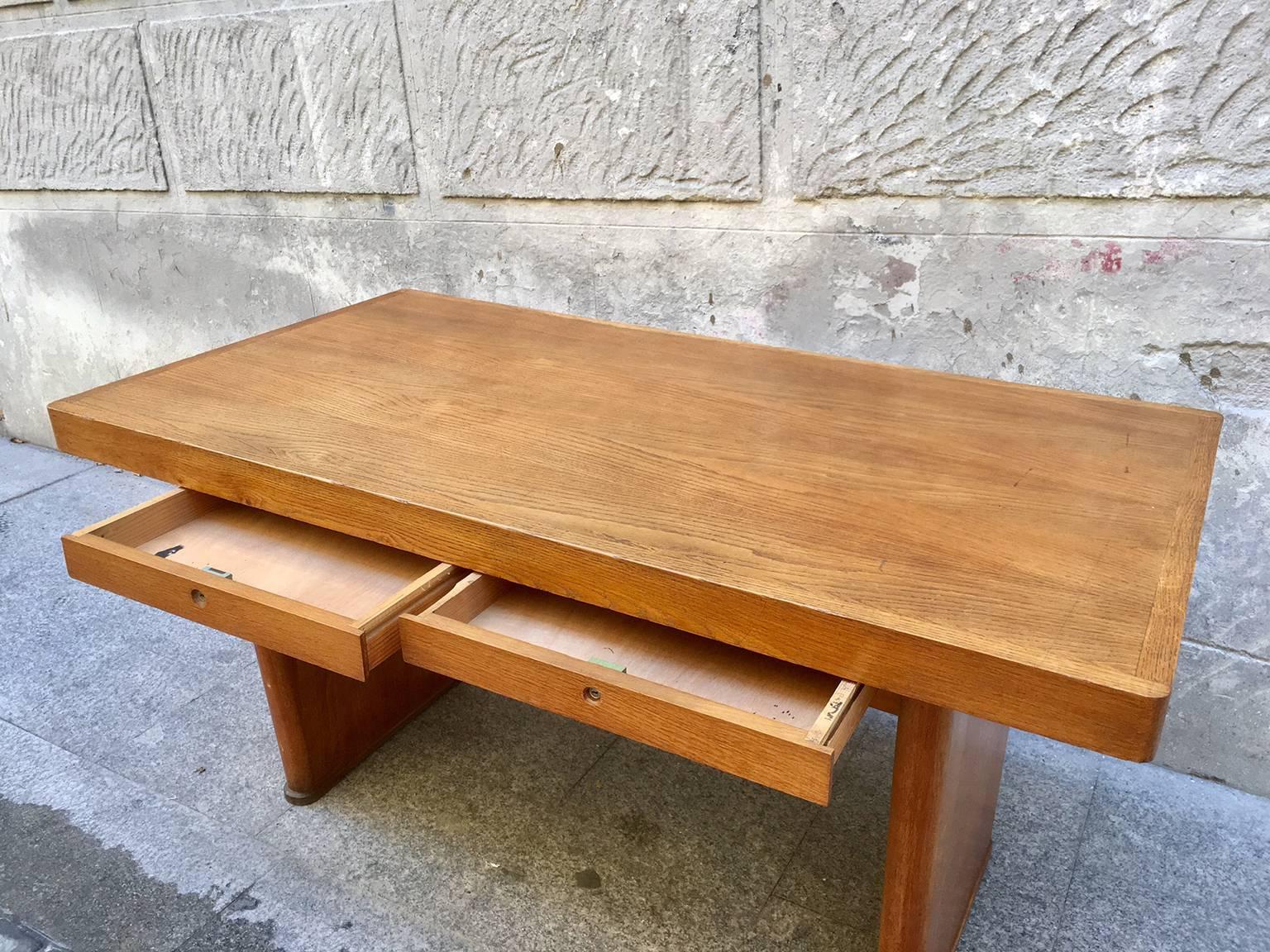 20th Century Mid-Century French Pierre Chapo Style  Desk Table