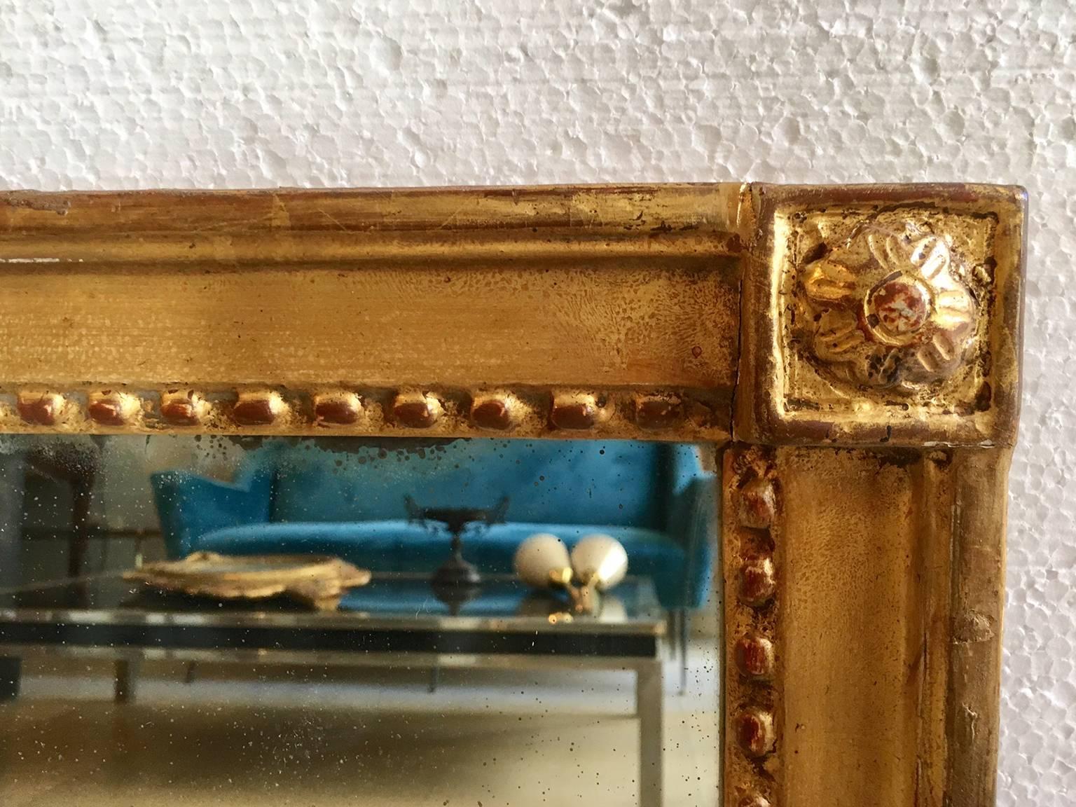 18th Century French Louis XVI Giltwood Mirror