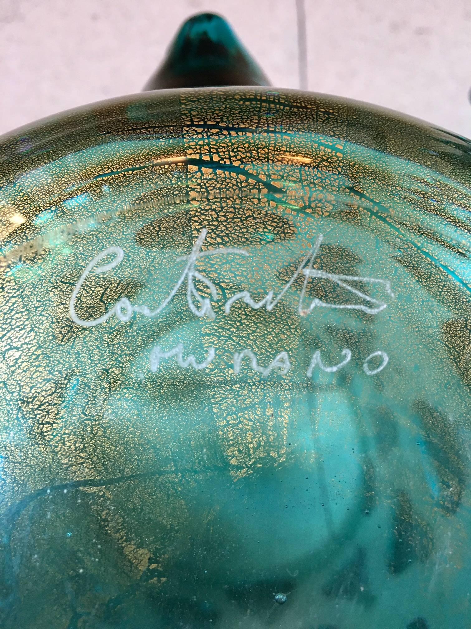 Pair of Murano Vases Signed by Constantini In Excellent Condition In Madrid, ES