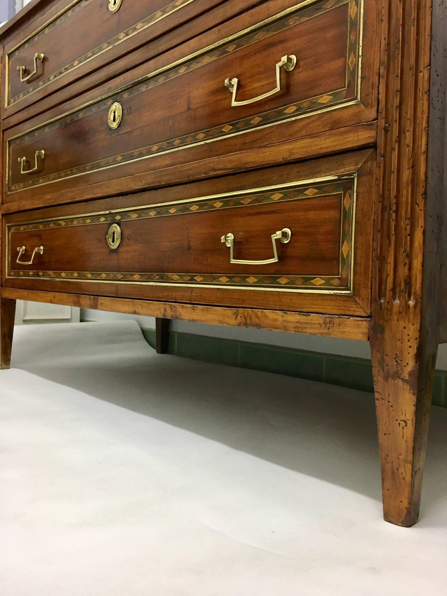 Louis XVI Period Commode With Marquetry 1