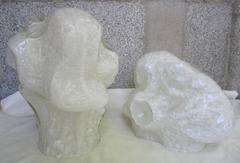 Carlo Nason by Mazzega, Pair of Murano Glass Table Lamps, Italy, 1960