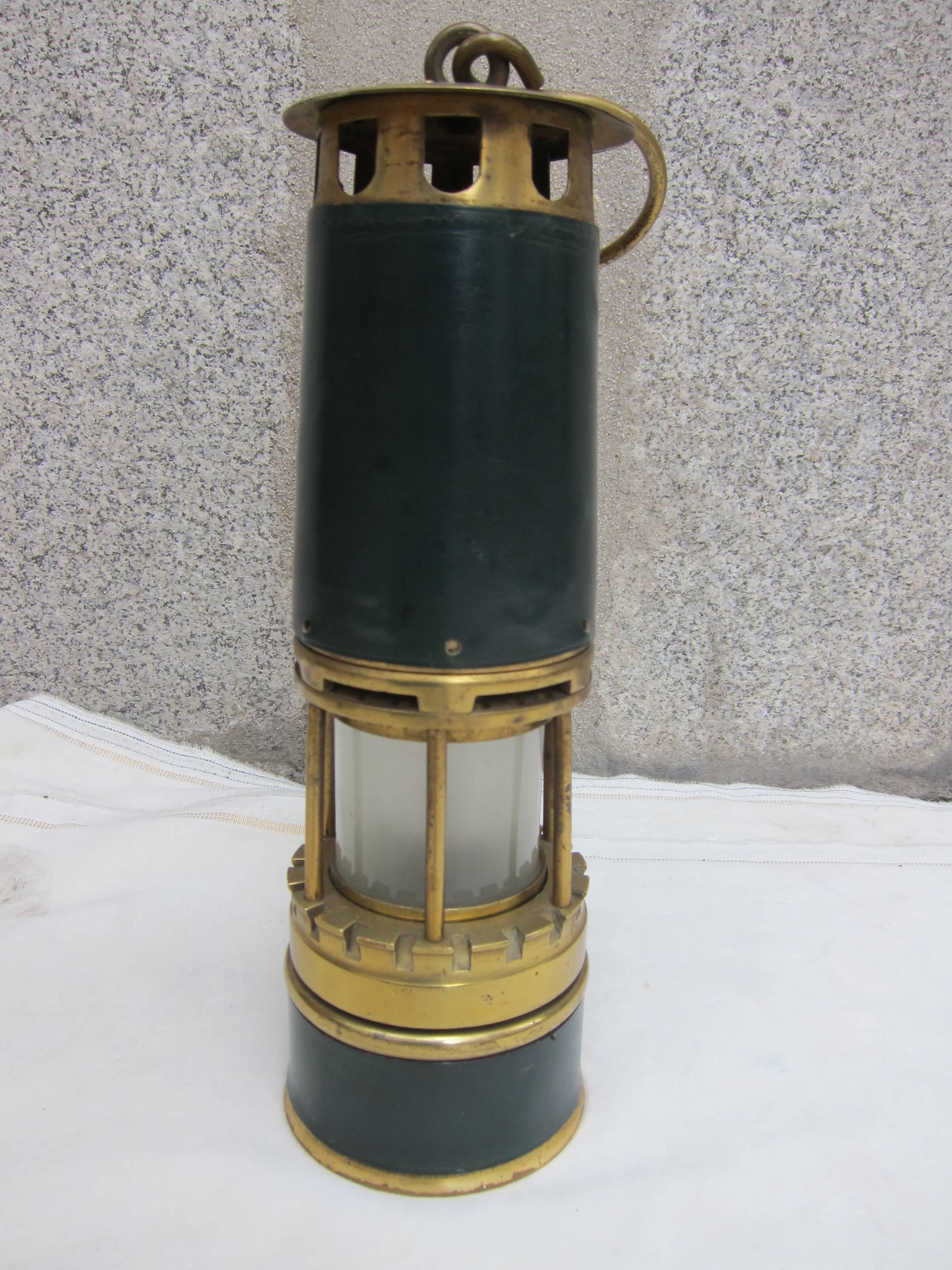 Hermes, Miner's Lamp, Brass and Leather, France, 1960 For Sale 4
