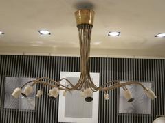 Angelo Lelli for Arredoluce Ceiling Lamp, Italy, 1950