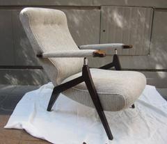Pair of signed Reclining Armchairs, Italy, 1950