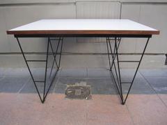 "Campo e Graffi", Pair of stratified and Iron Legs Console Tables, Italy, 1970