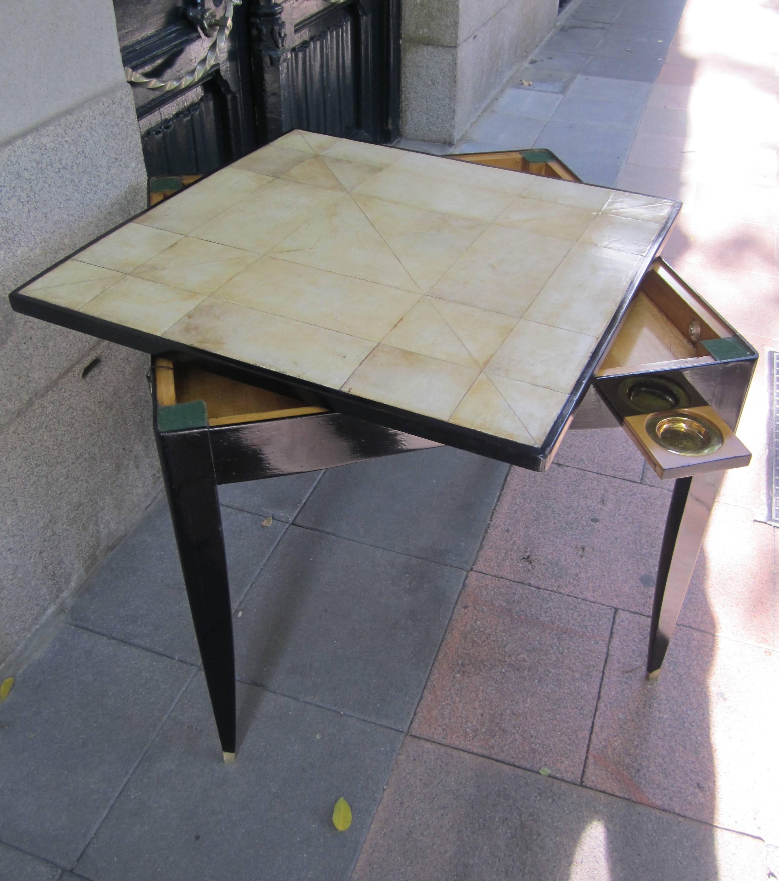 Card Table in the style of Gio Ponti, Italy 1950. In Good Condition In Madrid, ES