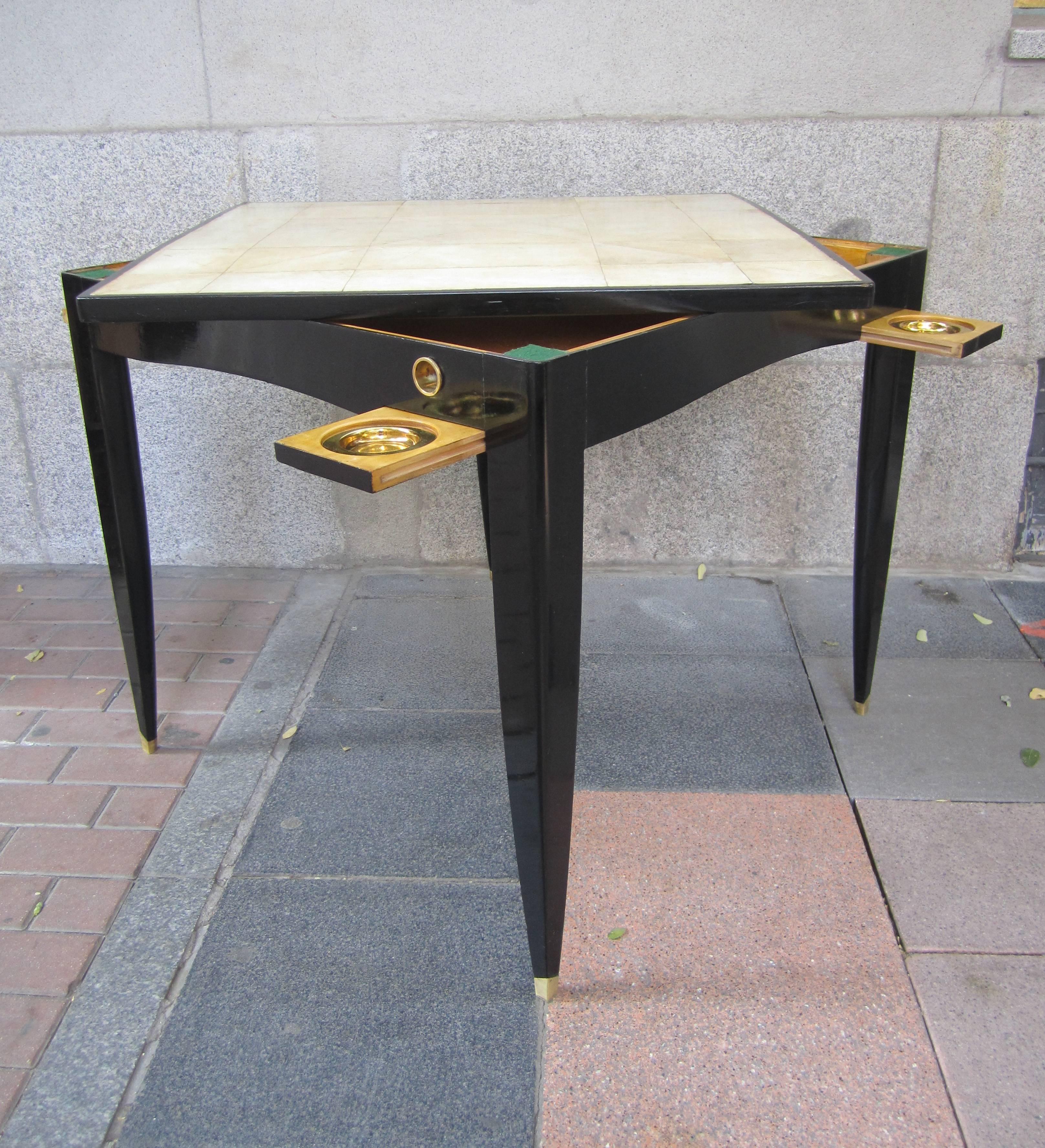 Card Table in the style of Gio Ponti, Italy 1950. 2