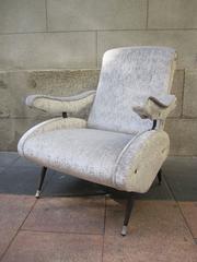 Pair of Recliner Armchairs, Italy, 1950
