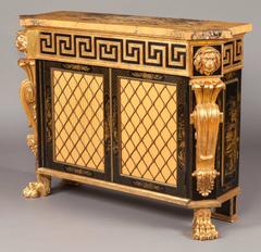 Pair of Highly Decorative Antique Cabinets in the Regency Manner