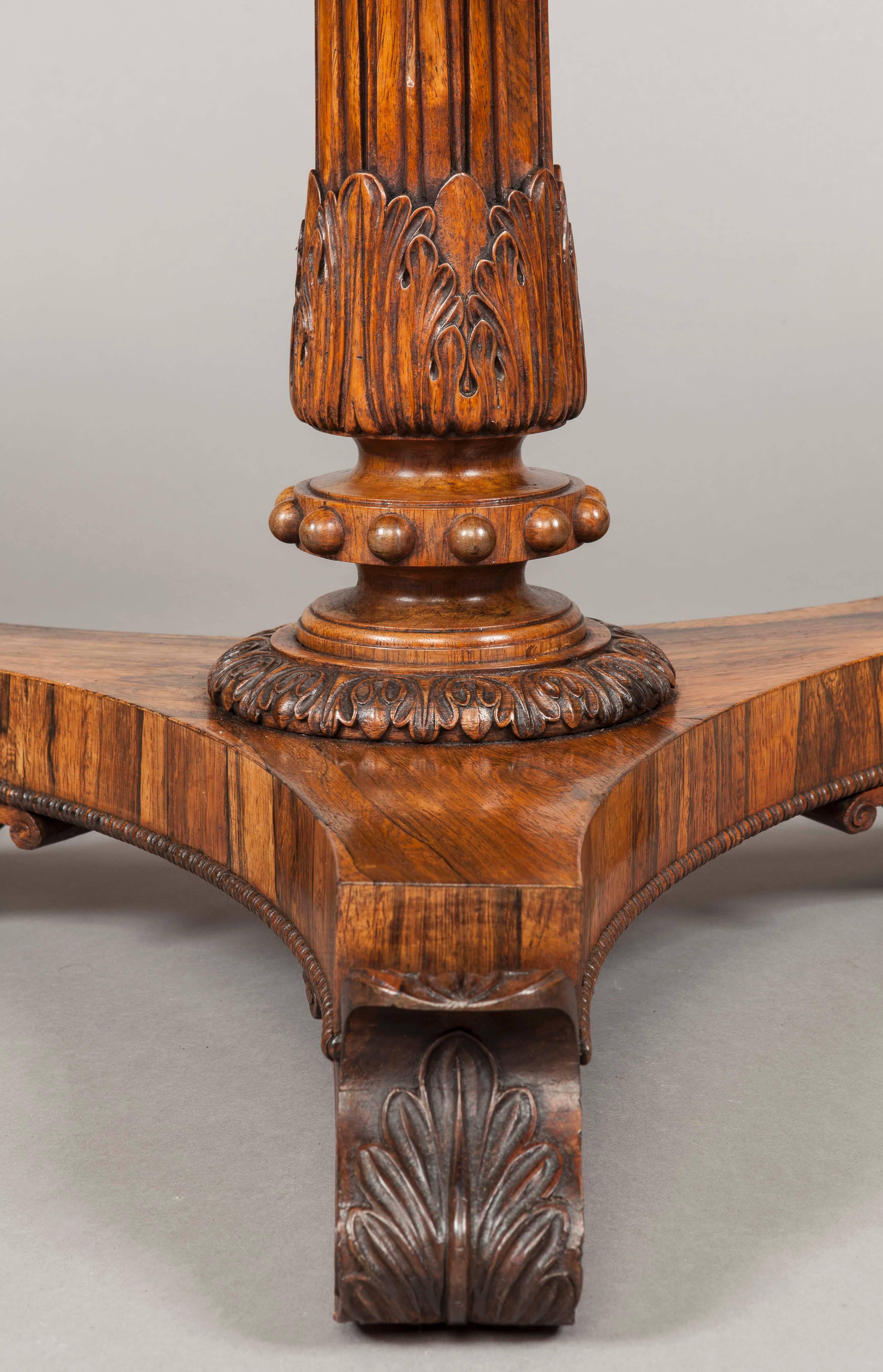 British Antique Georgian Centre Table Firmly Attributed to of Gillows of Lancaster