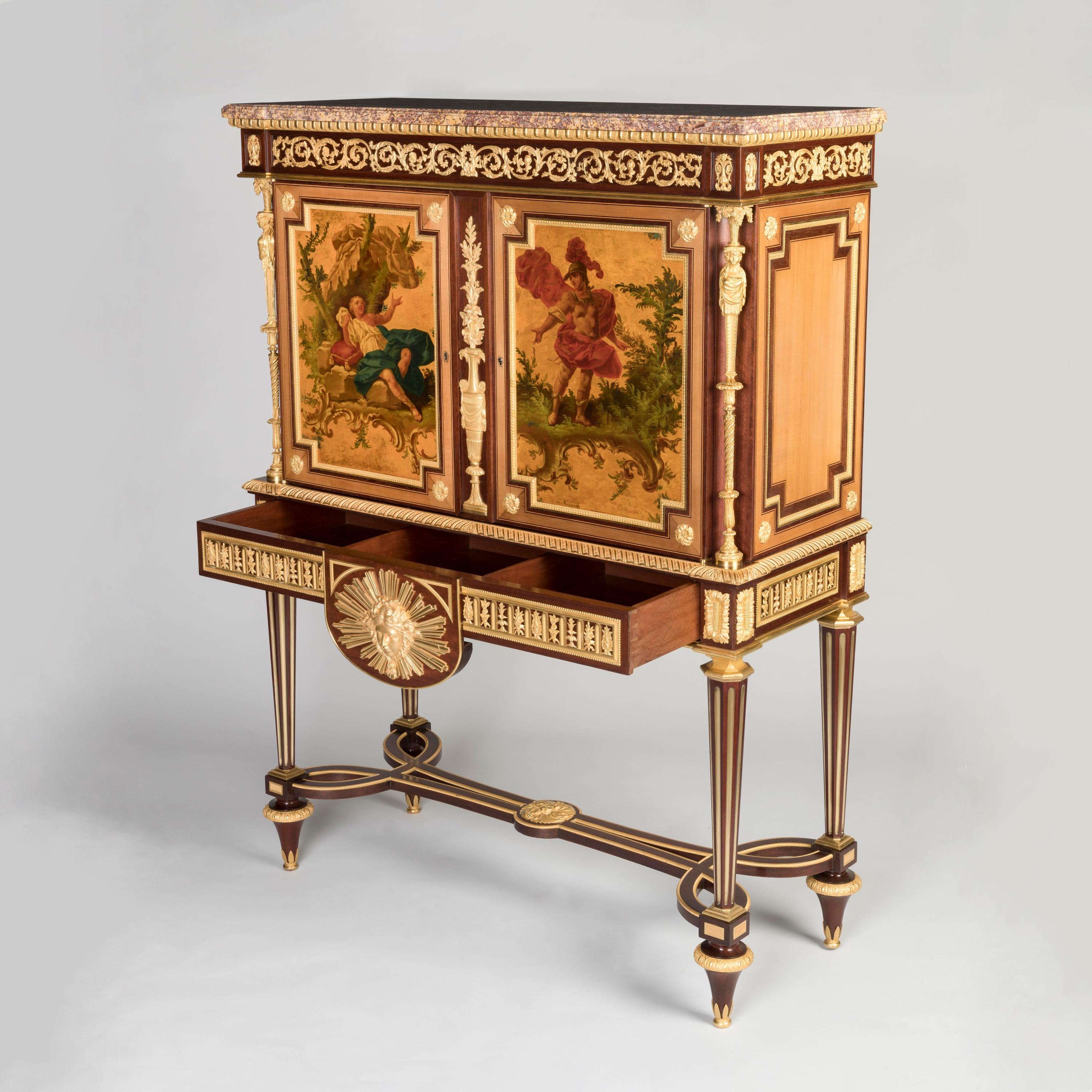 Armario francés del siglo XIX estilo Luis XVI de Henry Dasson con Venus y Eneas en Bueno estado para la venta en London, GB
