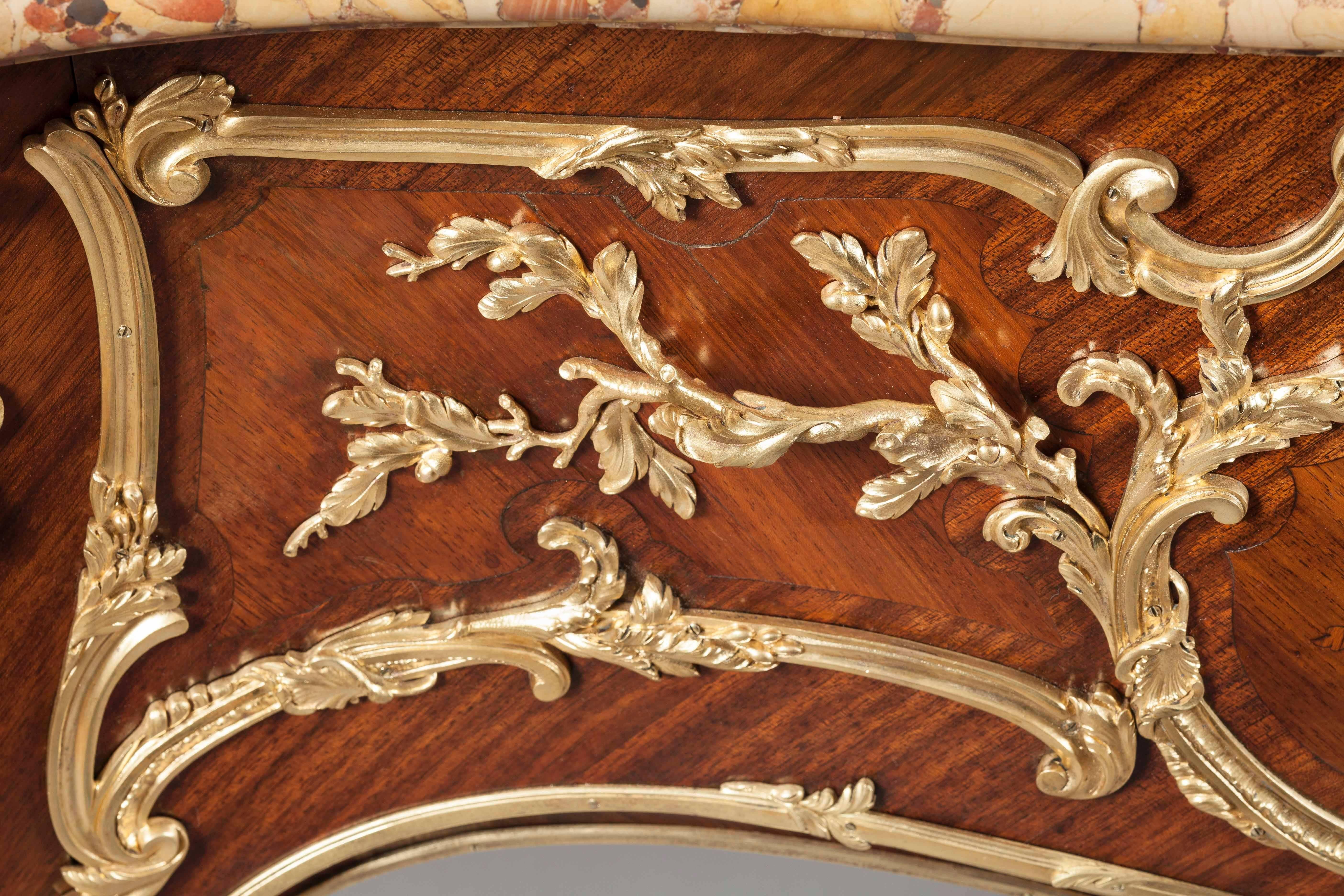 French 19th Century Kingwood, Ormolu and Marble Topped Commode In Excellent Condition In London, GB