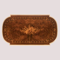 A Very Fine Marquetry Writing or Centre Table In the Louis XVI Style