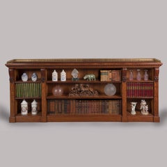 Rare 19th Century William IV Mahogany Low Open Bookcase in the manner of Gillows