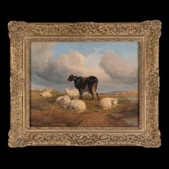 Thomas Sidney Cooper: Ländliche Landschaft mit Kühen, Ölgemälde, um 1870