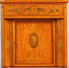 English Satinwood Bookcase Cabinet in the Neoclassical Style