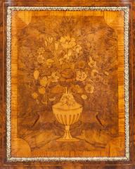 19th Century English Walnut Inlaid Floral Marquetry and Bronze Mounted Credenza