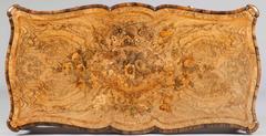 English Writing Table with Floral Marquetry and Gilt Bronze Mounts by Gillow