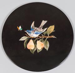 Italian Giltwood and Pietra Dura Inlaid Stone Topped Round Table, 19th Century