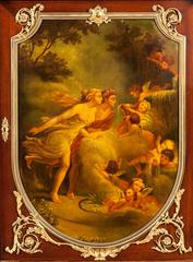 Meuble de rangement français du 19ème siècle Vernis Martin avec montures en bronze doré