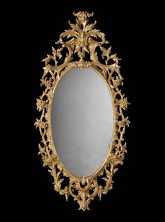 Pair of 19th Century English Giltwood Mirrors in the George III Style