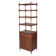 Antique English Georgian Period Mahogany Whatnot or Cabinet with Shelves