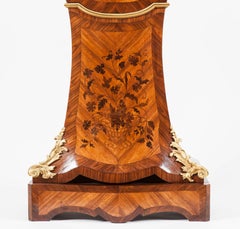 French 19th Century Long Case Clock with Floral Marquetry and Ormolu Mounts