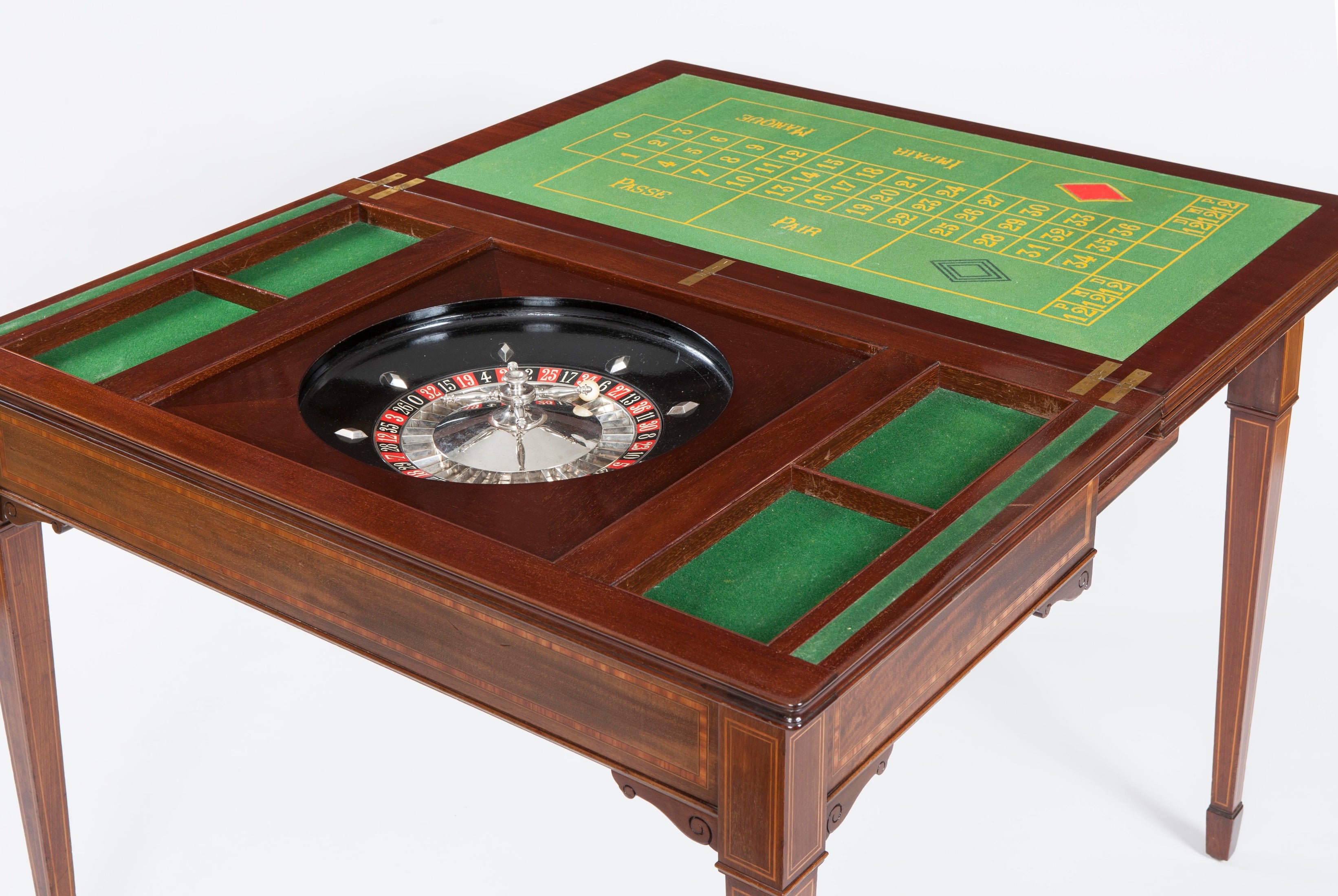 19th Century Mahogany Roulette And Card Table At 1stdibs