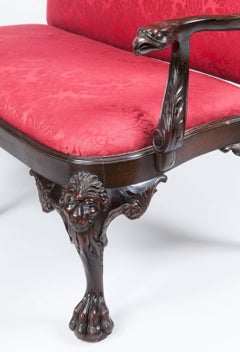 19th Century Carved Georgian Style Settee