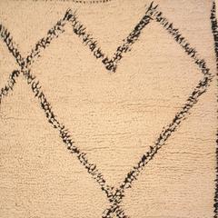 Vintage Small Beni Ouarain Berber Carpet