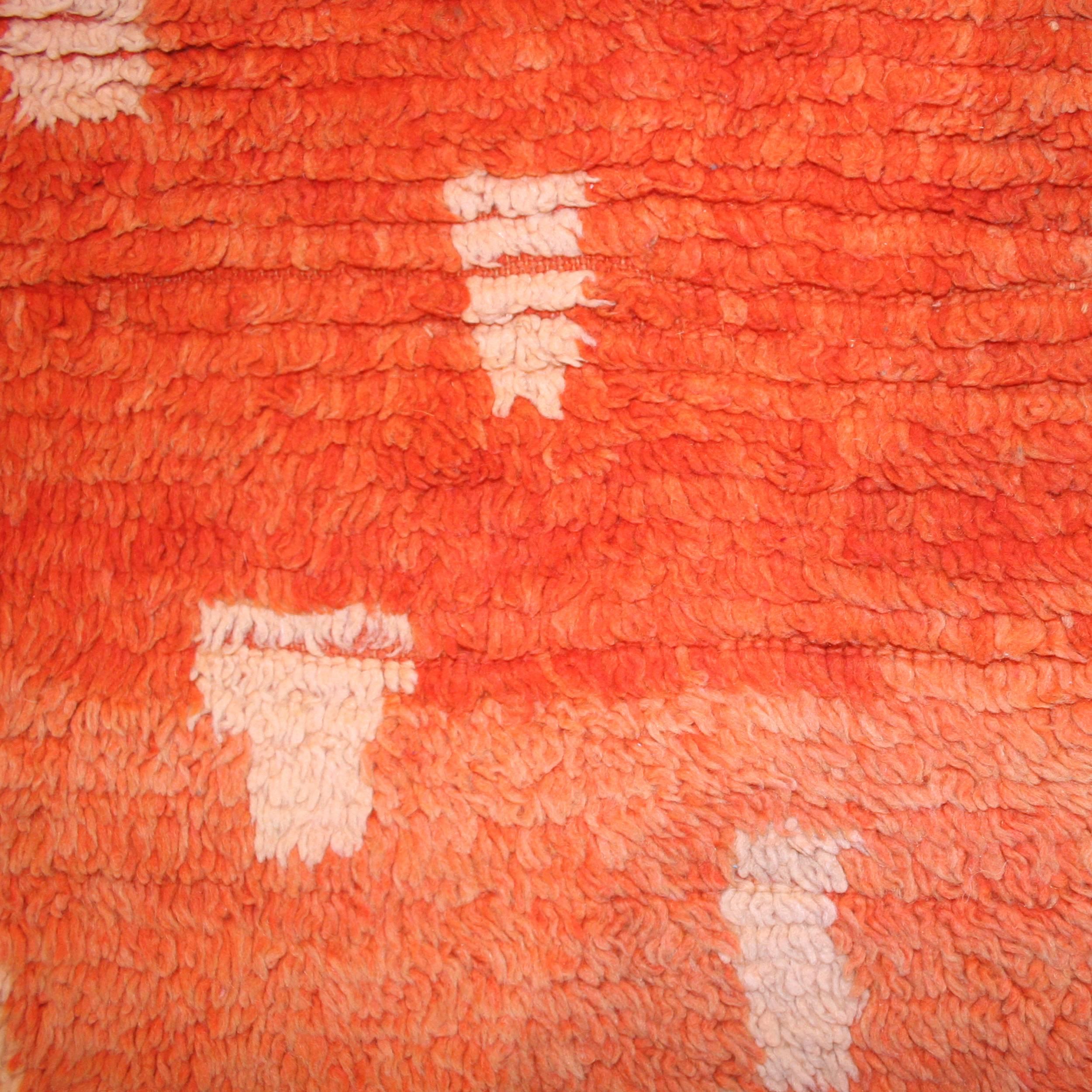 Tribal Rehamna Animal Pelt Design Vintage Berber Carpet