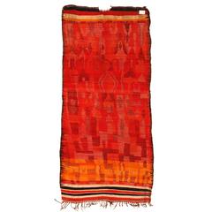 Early and Rare Abstract Rehamna Moroccan Berber Rug