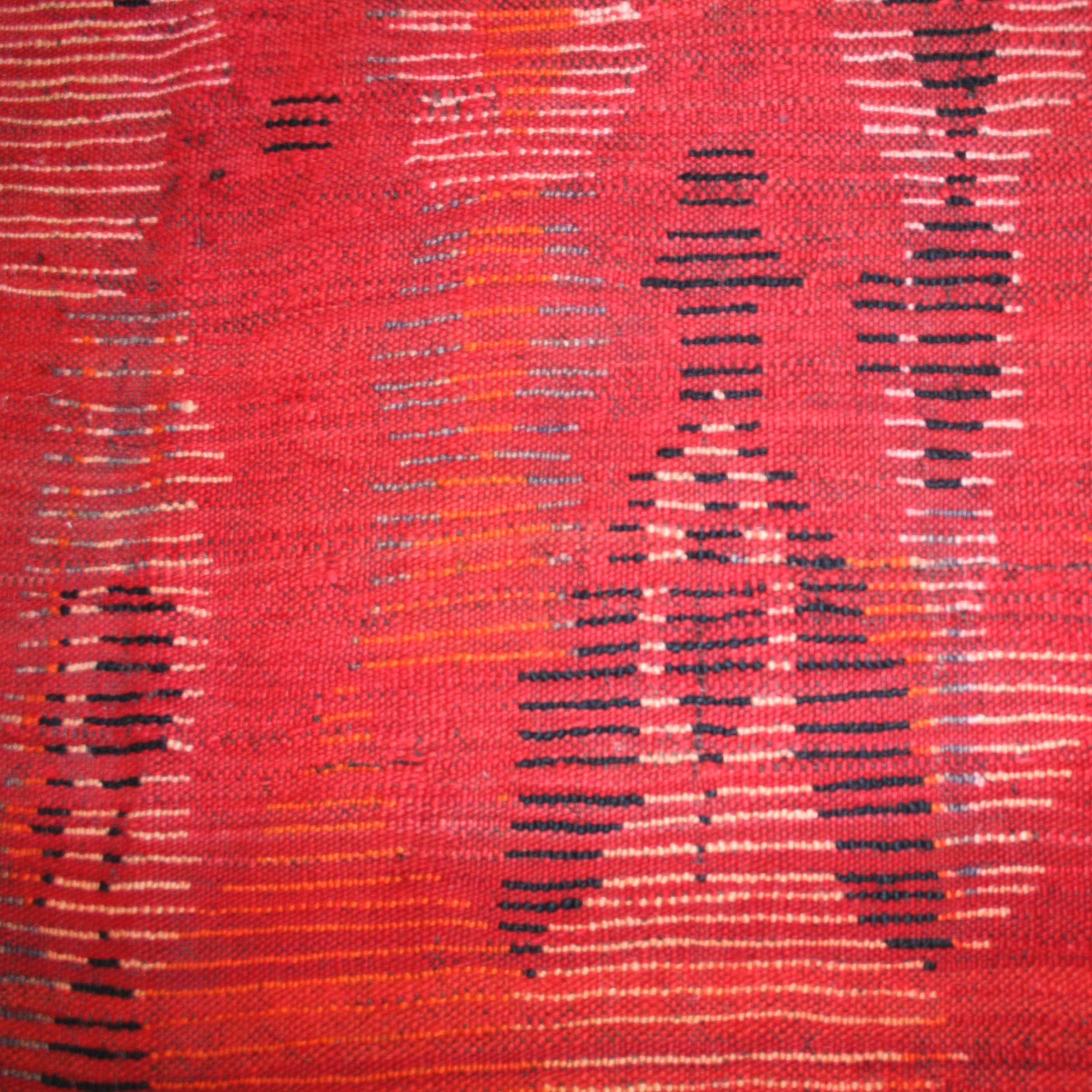 Hand-Knotted Early and Rare Abstract Rehamna Moroccan Berber Rug For Sale