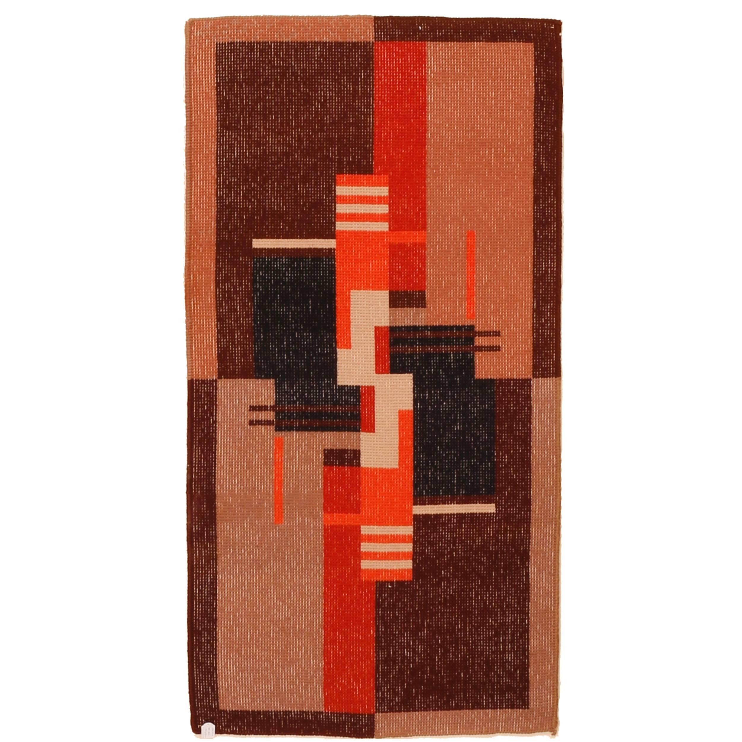 Characterized by a floppy handle and a relatively coarse weave, rugs such as these are referred by European scholars as 'travail domestique,' meaning that they were woven by women at home and not within the context of a large scale atelier. This