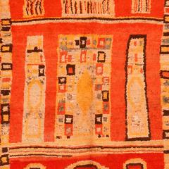Vintage Boujad Moroccan Berber Rug with Abstract Motifs