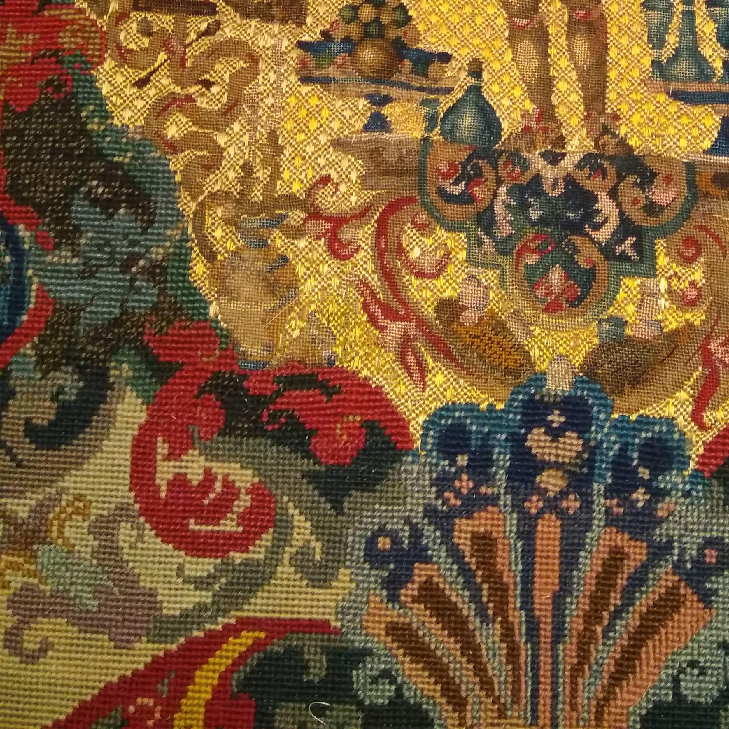 Louis XIV Needlepoint Picture Depicting an Allegory of Music