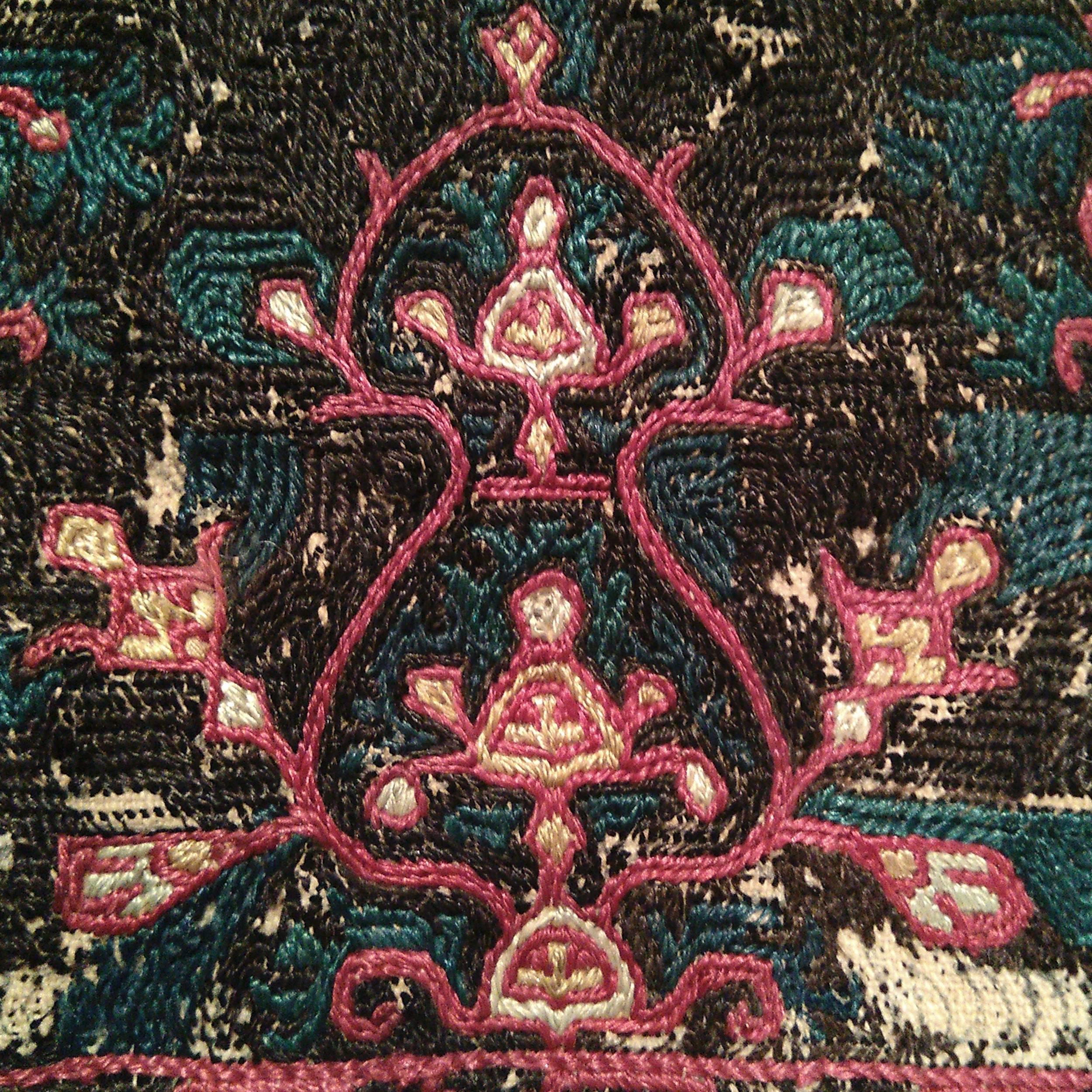 Islamic Antique Greek Island Ottoman Silk Embroidery