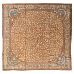 Antique Square Chinese Art Nouveau Rug with Pastel Colours