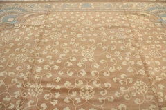 Antique Square Chinese Art Nouveau Rug with Pastel Colours