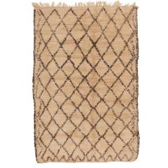 Vintage Small Beni Ouarain Berber Carpet 12