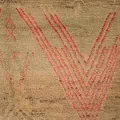 Rare Celadon Green Beni Mguild Berber Carpet