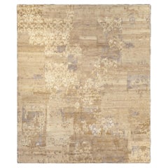 Boro 10 Wool Silk and Nettle Rug in Neutral Tones by Jan Kath