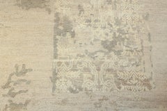 Boro 10 Wool Silk and Nettle Rug in Neutral Tones by Jan Kath