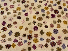 Little Flowers Ivory Wool Rug by Jan kath