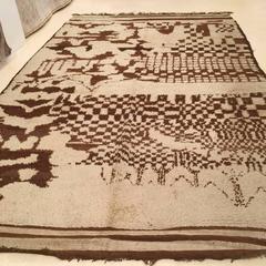 White Ground Rehamna Berber Carpet