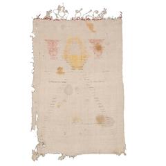 Antique Ivory Çeki Tulu Niche Design Anatolian Rug