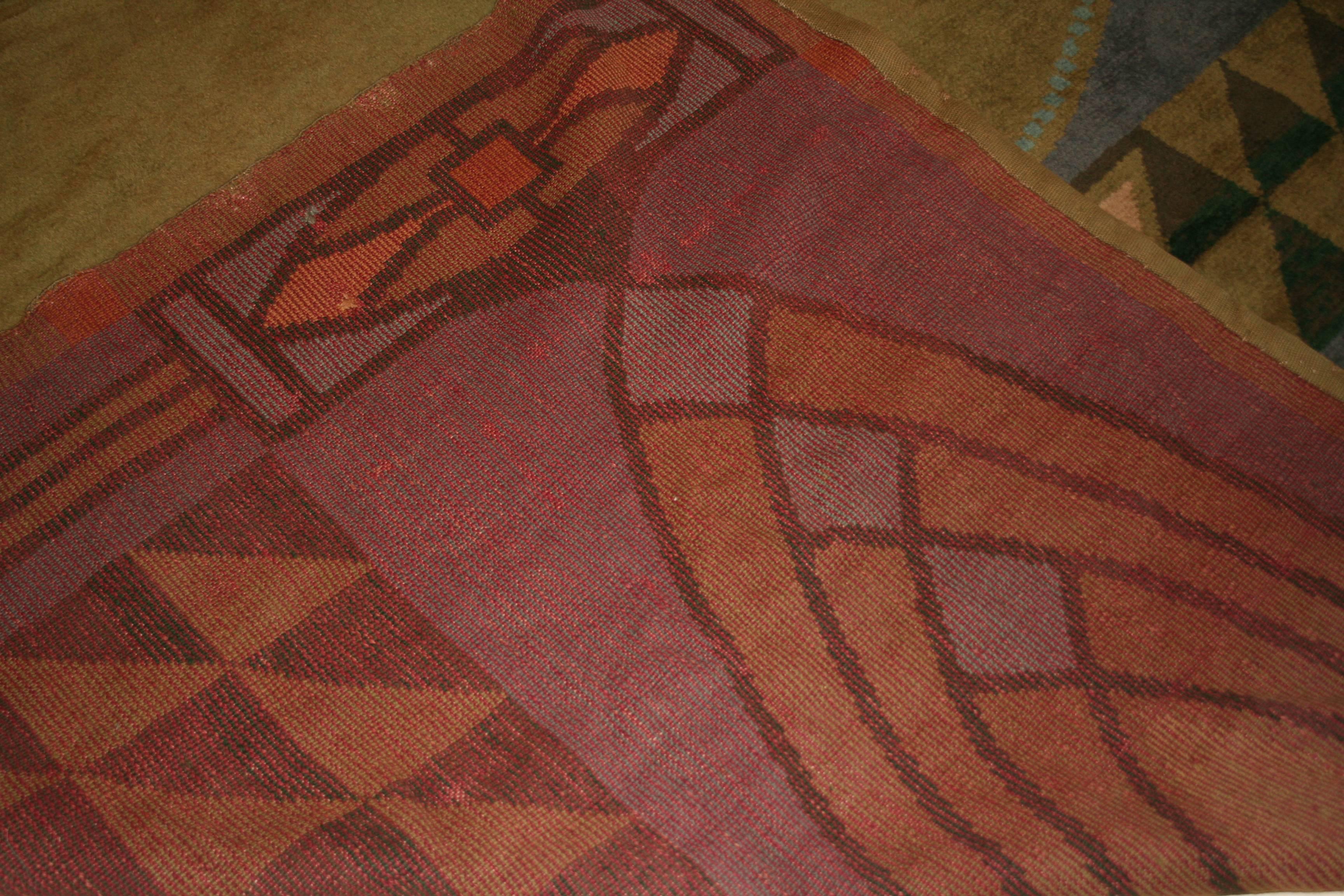 Early 20th Century Rare Wiener Werkstätte Carpet Designed by Otto Prutscher