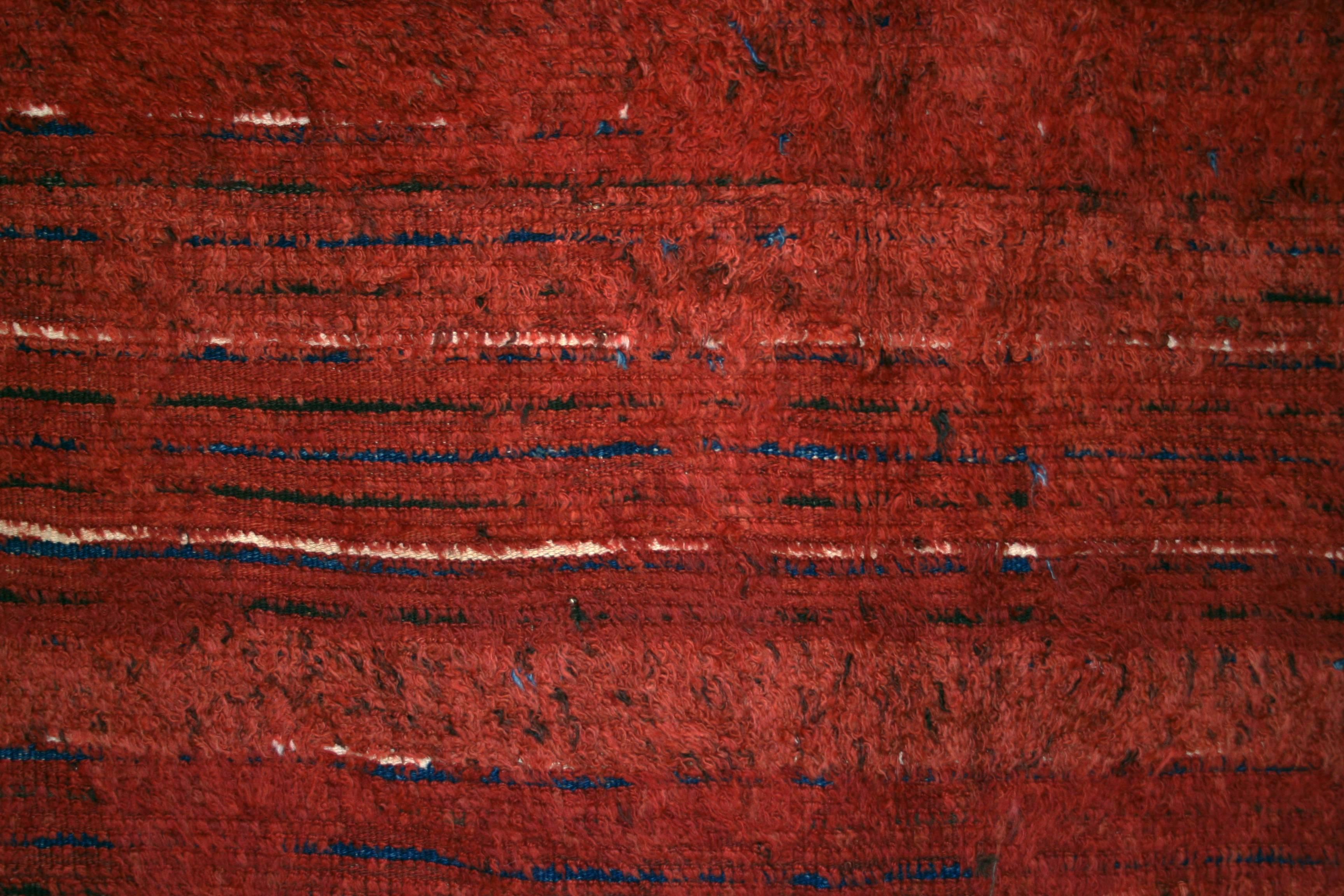 Seltener antiker zentralasiatischer minimalistischer Stammeskunst-Teppich (Usbekisch) im Angebot